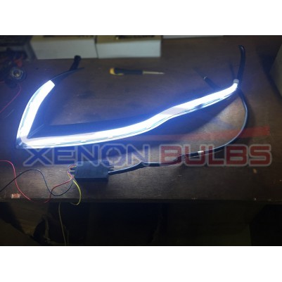 85cm Light Bar Strips White DRL Amber Indicator Flexible Strong Cuttable Audi